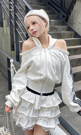 モデル：155cm（着用サイズ：FREE　着用カラー：WHT）