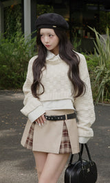 モデル：158cm（着用サイズ：S　着用カラー：BEG）