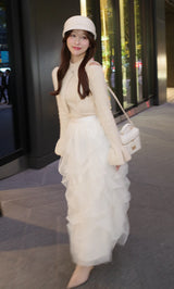 モデル：156cm（着用サイズ：FREE　着用カラー：IVO）