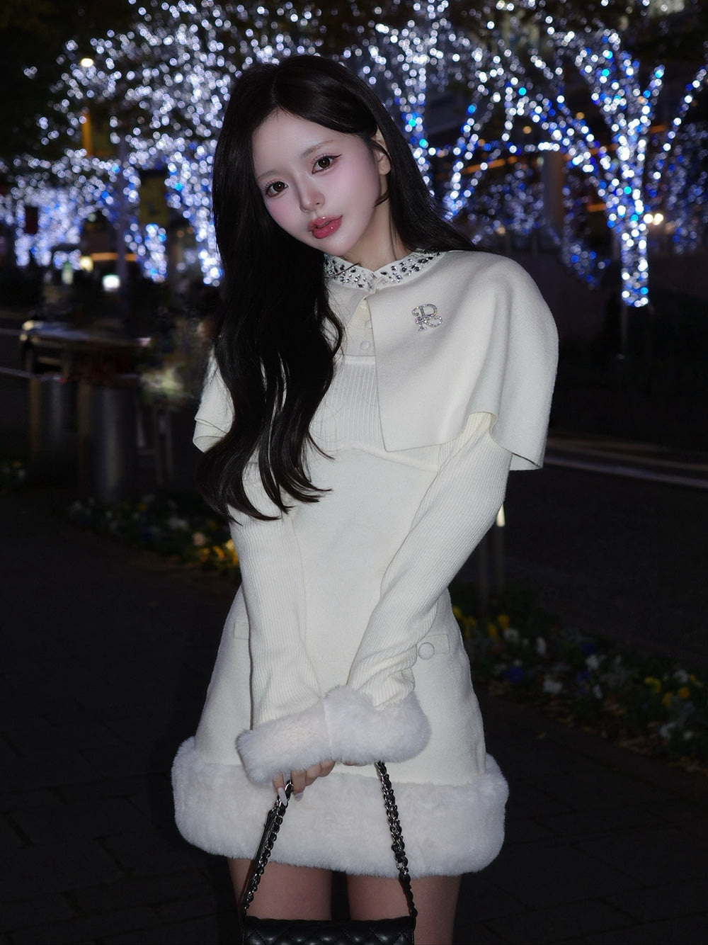 モデル：158cm（着用サイズ：FREE　着用カラー：IVO）