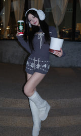 モデル：158cm（着用サイズ：FREE　着用カラー：GRY）