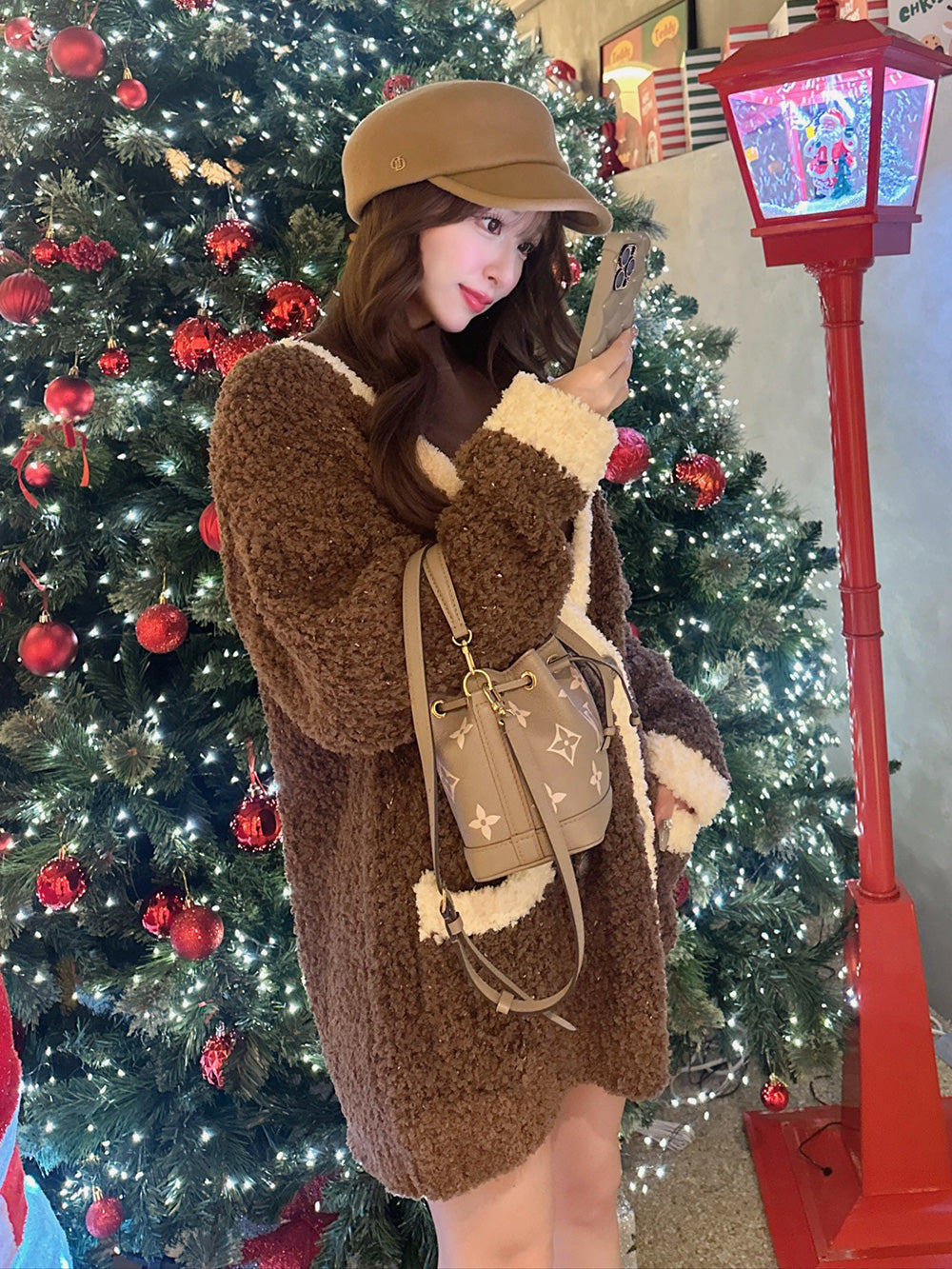 モデル：156cm（着用サイズ：FREE　着用カラー：BRN）