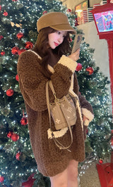 モデル：156cm（着用サイズ：FREE　着用カラー：BRN）