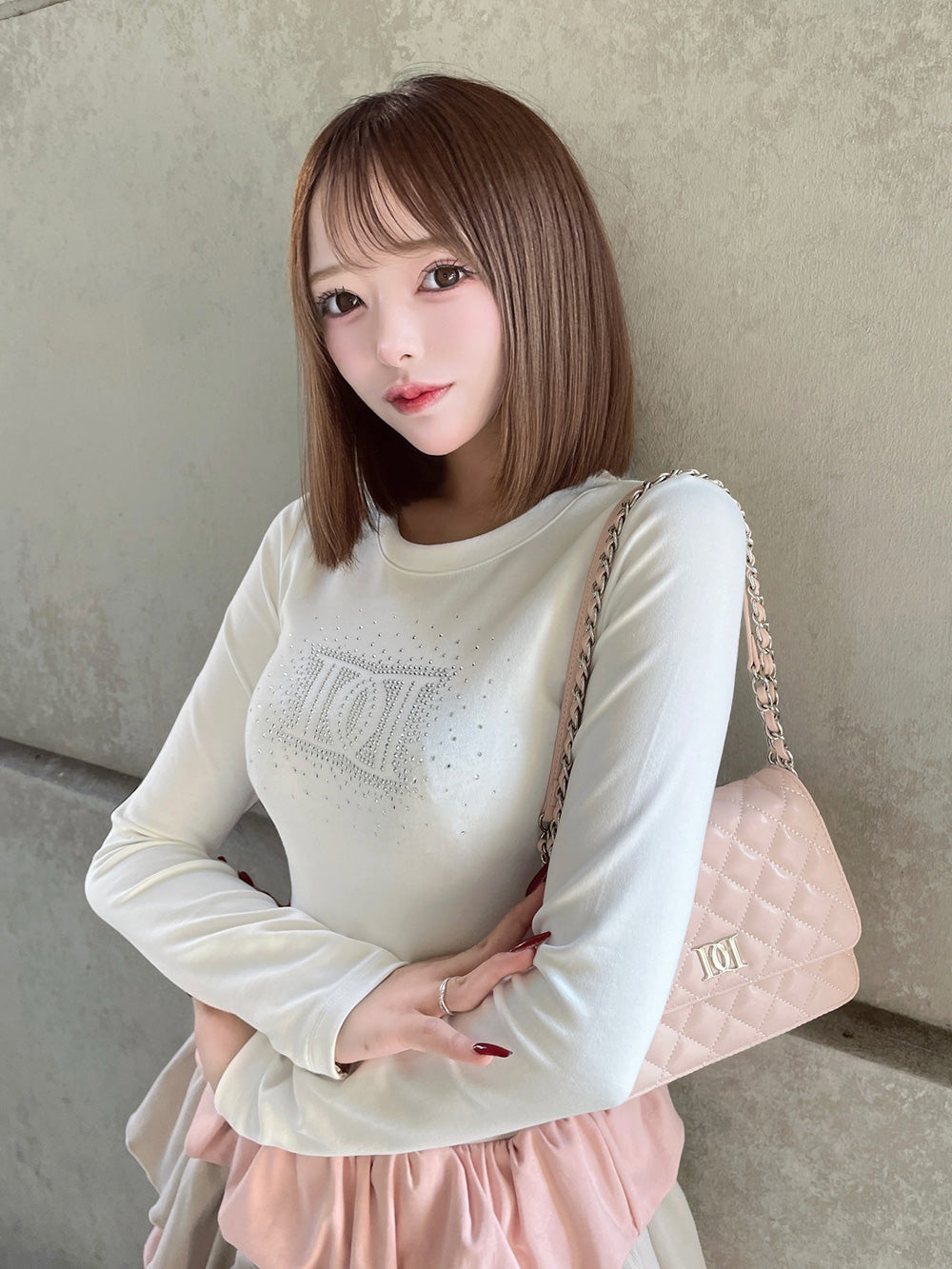 シャイニーDDロゴコンパクトロングTシャツ