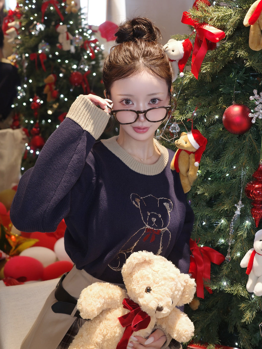 モデル：158cm（着用サイズ：FREE　着用カラー：NVY）