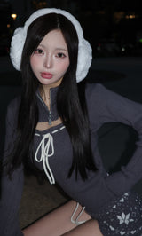 モデル：158cm（着用サイズ：FREE　着用カラー：GRY）