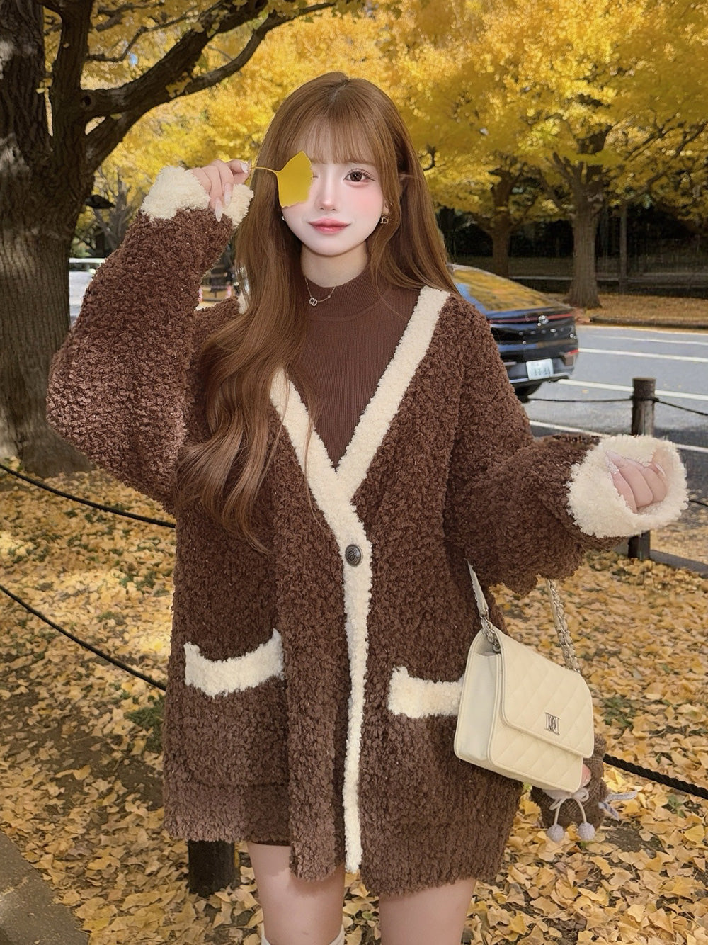 モデル：158cm（着用サイズ：FREE　着用カラー：BRN）