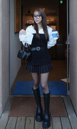 モデル：156cm（着用サイズ：FREE　着用カラー：BLK）