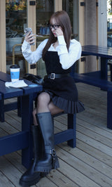 モデル：156cm（着用サイズ：FREE　着用カラー：BLK）