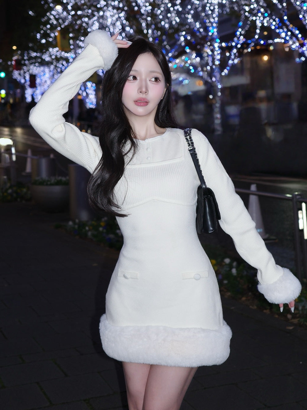 モデル：158cm（着用サイズ：FREE　着用カラー：IVO）