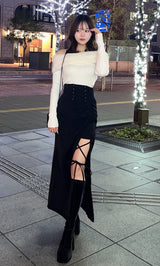 モデル：162cm（着用サイズ：FREE　着用カラー：WHT）