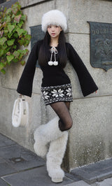 モデル：158cm（着用サイズ：FREE　着用カラー：BLK）