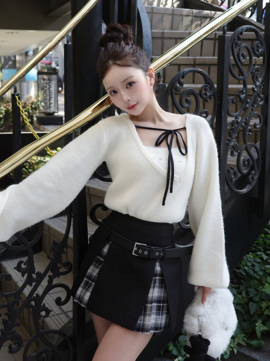 モデル：158cm（着用サイズ：FREE　着用カラー：IVO）