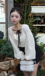 【予約商品】アシメレイヤードニットトップス