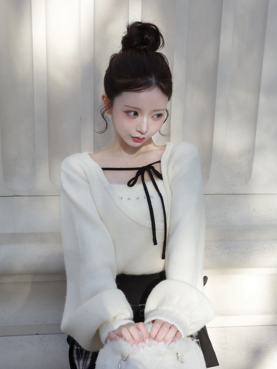 モデル：158cm（着用サイズ：FREE　着用カラー：IVO）