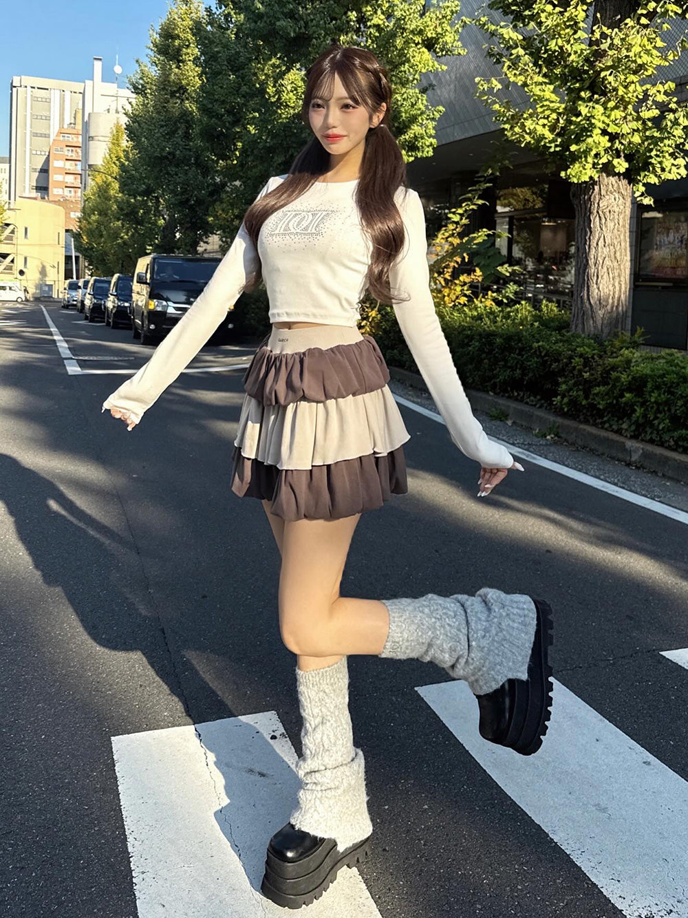 カットフリルミックスミニスカート – Darich (ダーリッチ)