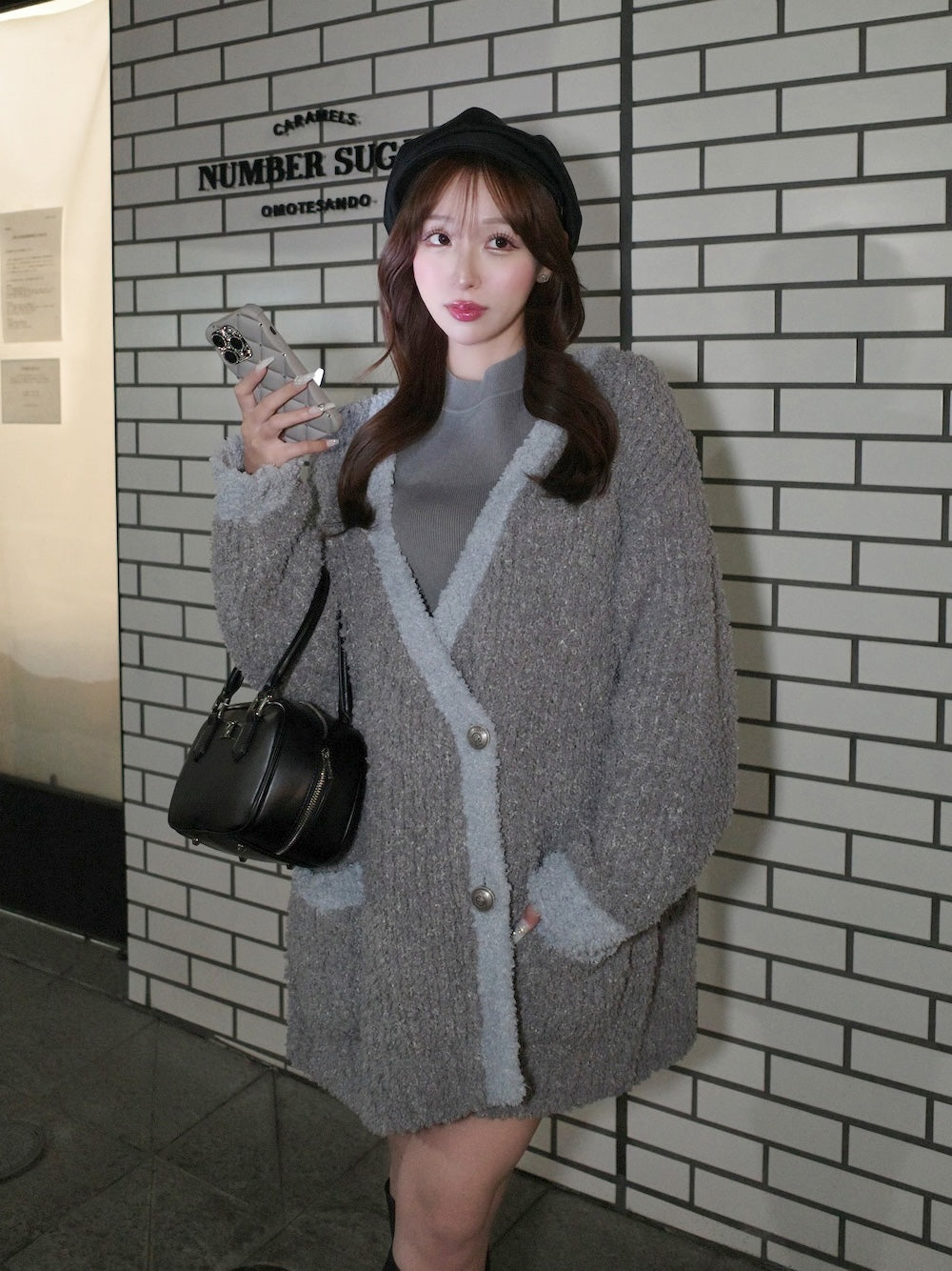 モデル：156cm（着用サイズ：FREE　着用カラー：GRY）