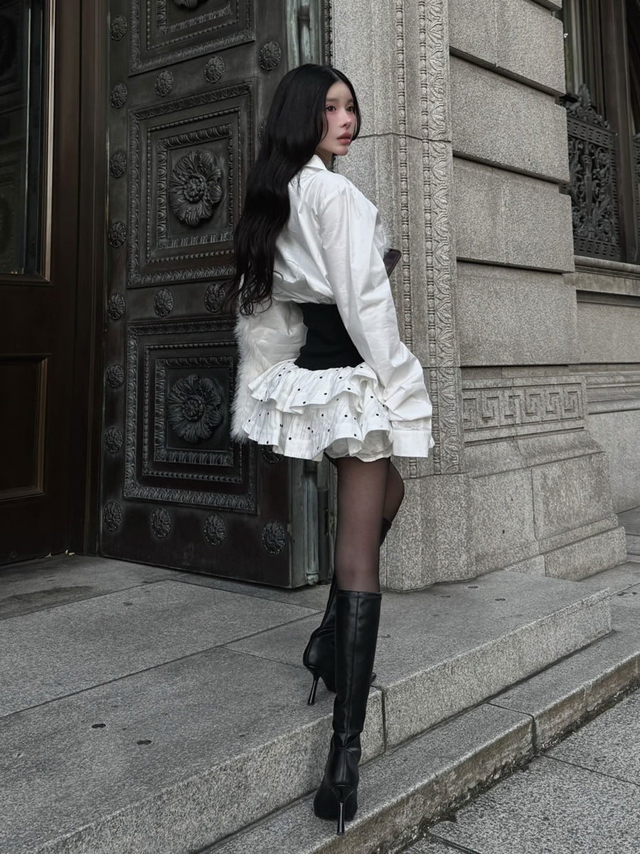 モデル：160cm（着用サイズ：FREE　着用カラー：WHT）