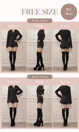 モデル：161cm/165cm（着用サイズ：FREE　着用カラー：BLK）