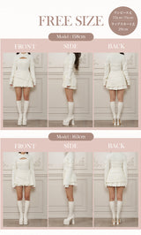 モデル：158cm/163cm（着用サイズ：FREE　着用カラー：WHT）