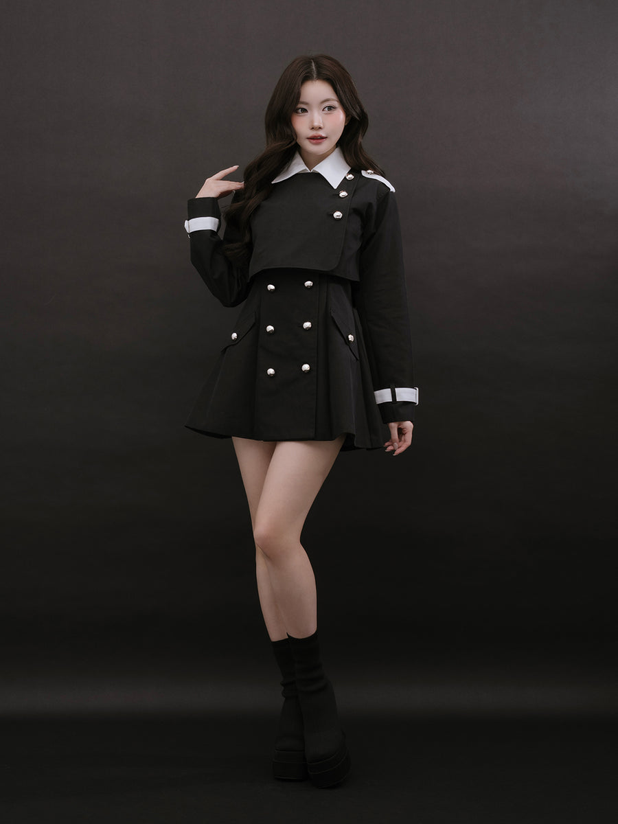 モデル：164cm（着用サイズ：FREE　着用カラー：BLK）