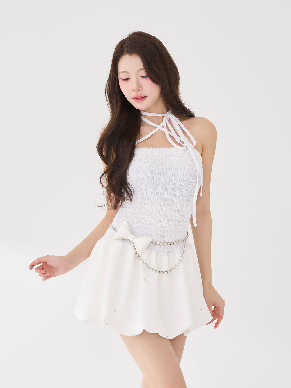 モデル：164cm（着用サイズ：FREE　着用カラー：WHT）