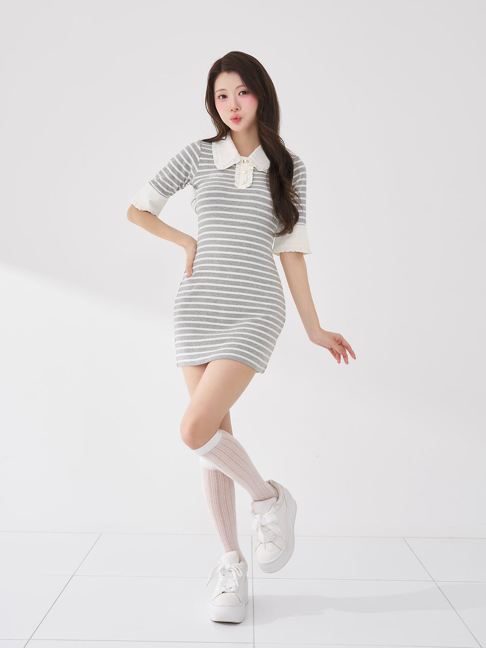 モデル：164cm（着用サイズ：FREE　着用カラー：GRY）