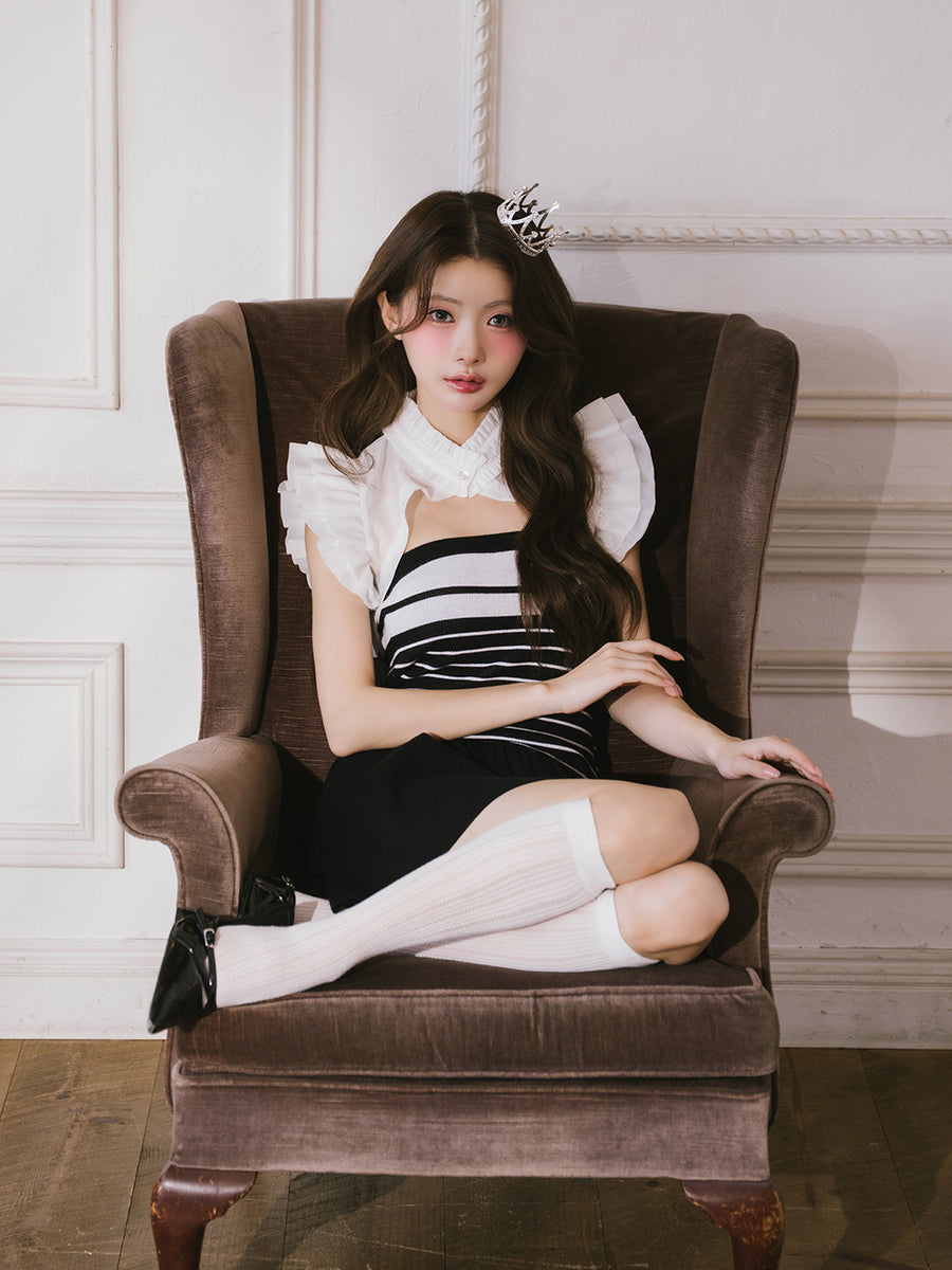 モデル：164cm（着用サイズ：FREE　着用カラー：BLK）