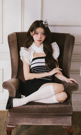 モデル：164cm（着用サイズ：FREE　着用カラー：BLK）