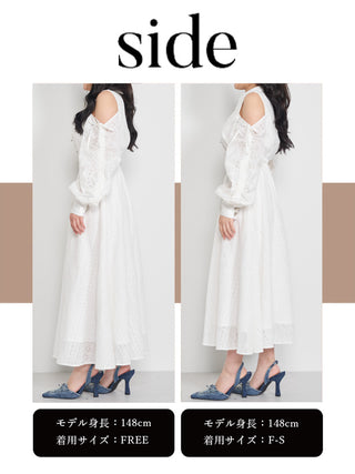 モデル：148cm（着用サイズ：F-S/FREE　着用カラー：WHT）
