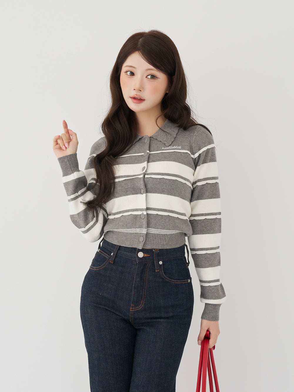 モデル：164cm（着用サイズ：FREE　着用カラー：GRY）