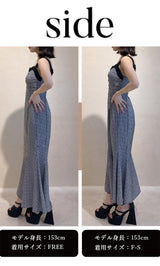 モデル：153cm（着用サイズ：F-S/FREE　着用カラー：BLK）