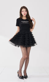 モデル：164cm（着用サイズ：FREE　着用カラー：BLK）