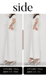 モデル：153cm（着用サイズ：F-S/FREE　着用カラー：WHT）