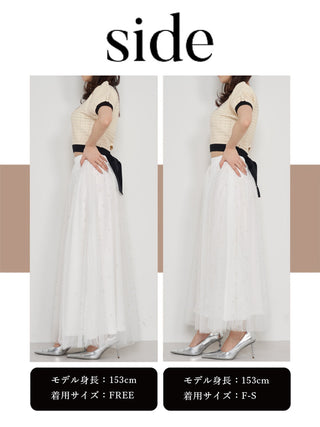 モデル：153cm（着用サイズ：F-S/FREE　着用カラー：WHT）