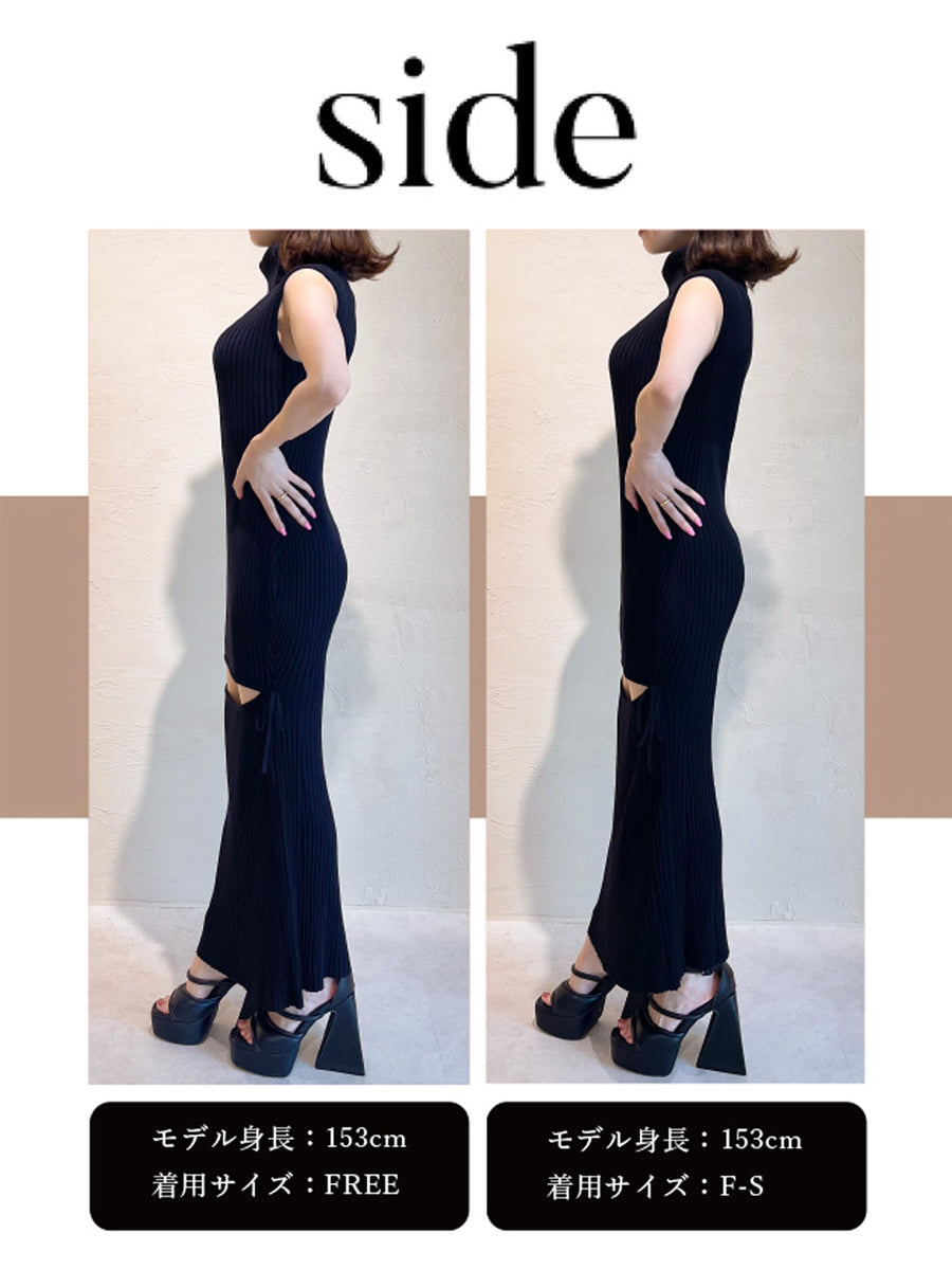 モデル：153cm（着用サイズ：F-S/FREE　着用カラー：BLK）