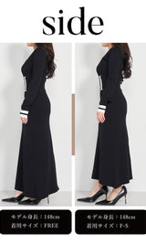 モデル：148cm（着用サイズ：F-S/FREE　着用カラー：BLK）