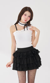 モデル：164cm（着用サイズ：FREE　着用カラー：BLK）
