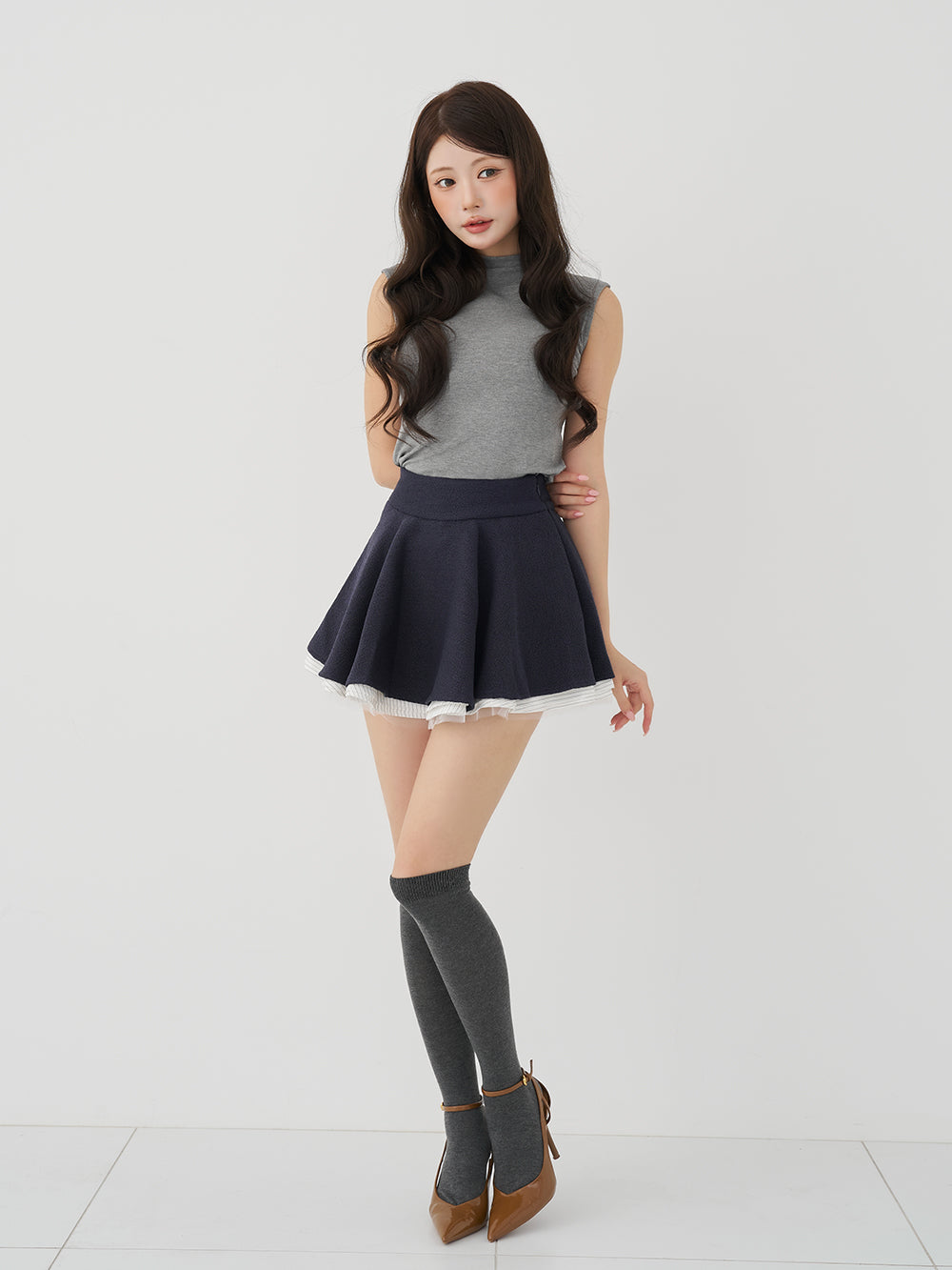 モデル：164cm（着用サイズ：FREE　着用カラー：NVY）