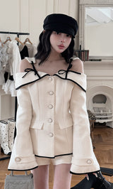 モデル：160cm（着用サイズ：S　着用カラー：IVO）