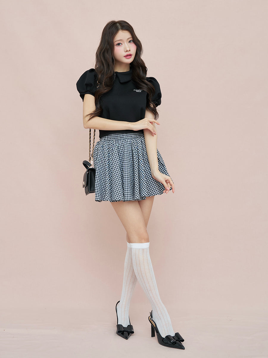 モデル：164cm（着用サイズ：FREE　着用カラー：BLK）