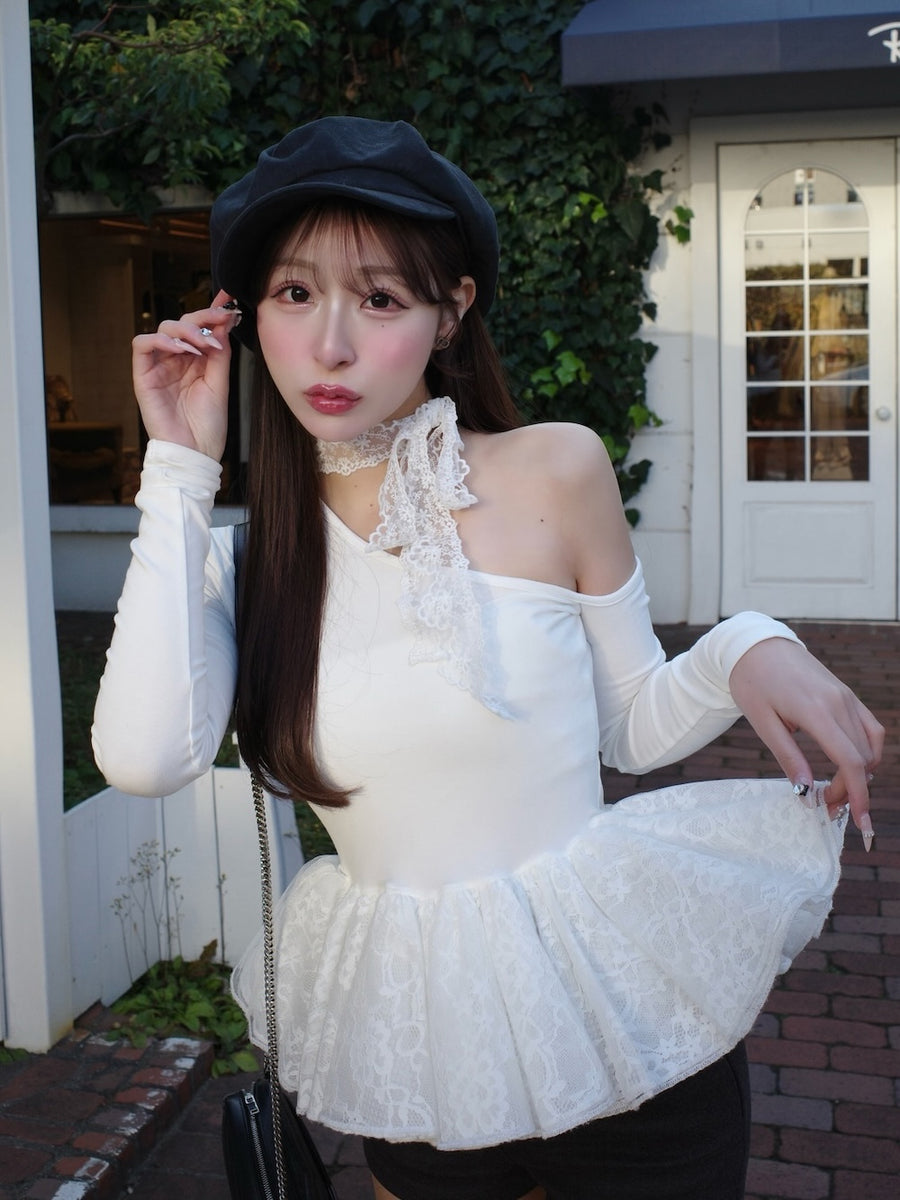 モデル：156cm（着用サイズ：FREE　着用カラー：WHT）