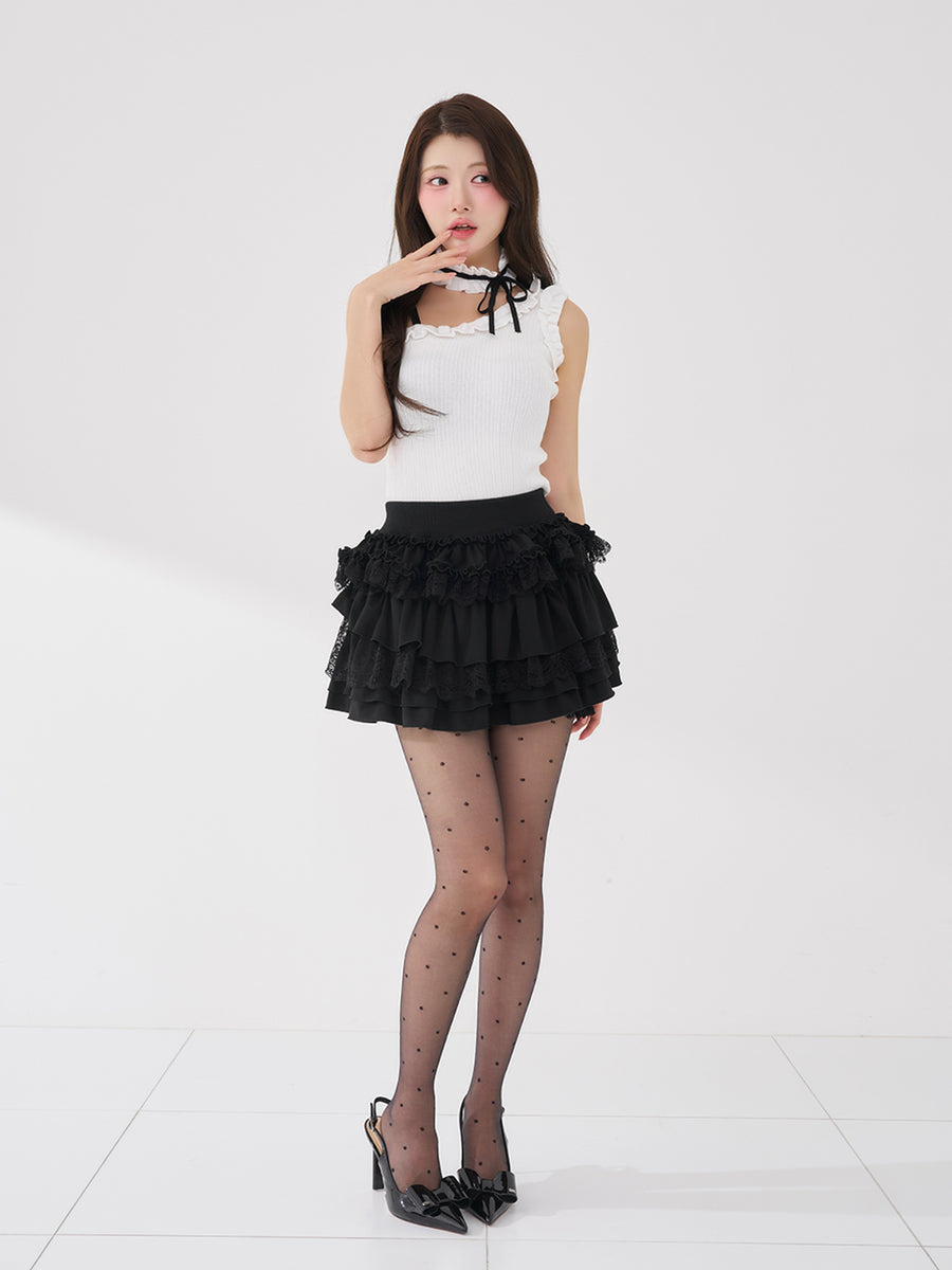 モデル：164cm（着用サイズ：FREE　着用カラー：BLK）