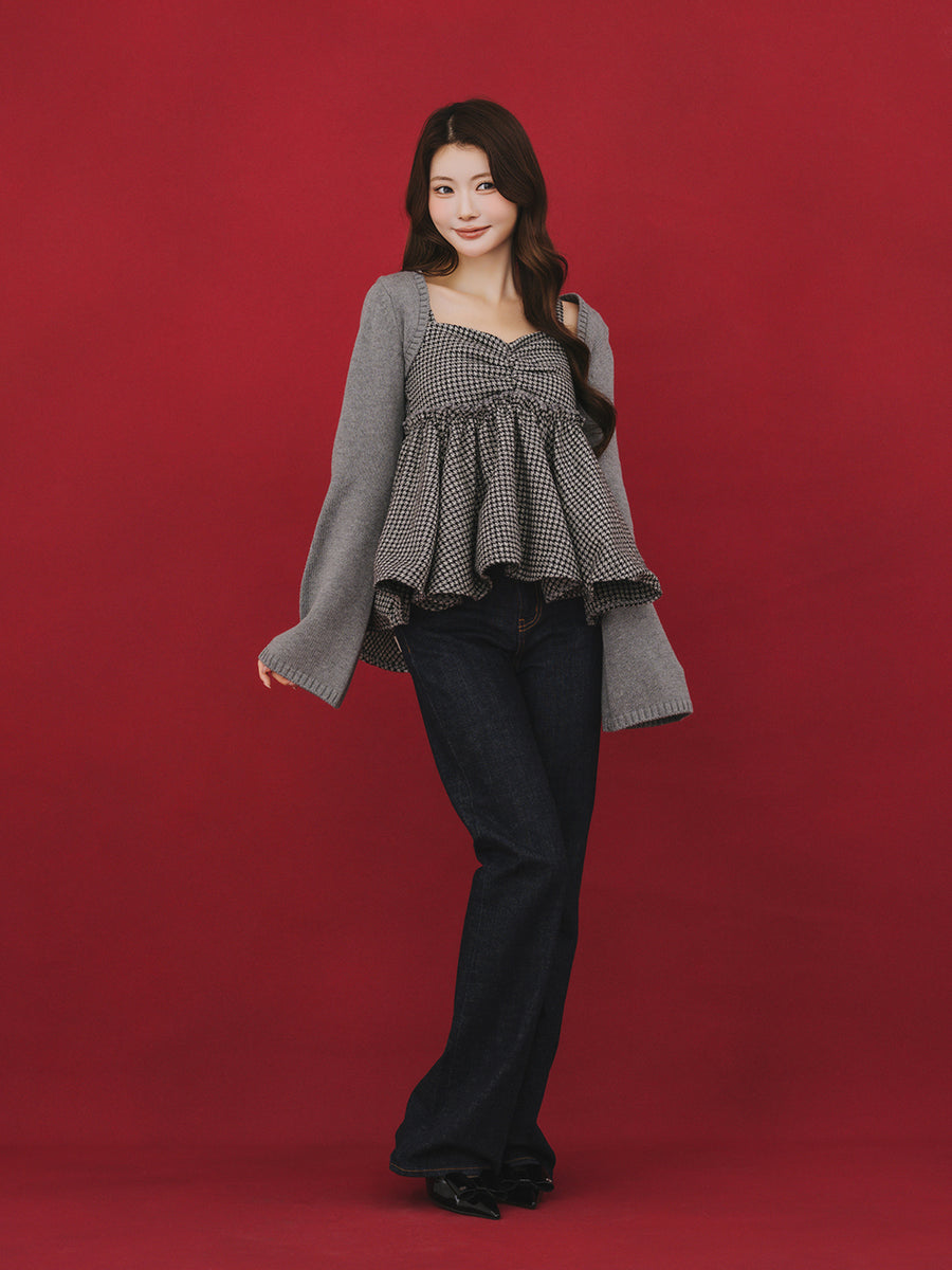 モデル：164cm（着用サイズ：FREE　着用カラー：GRY）