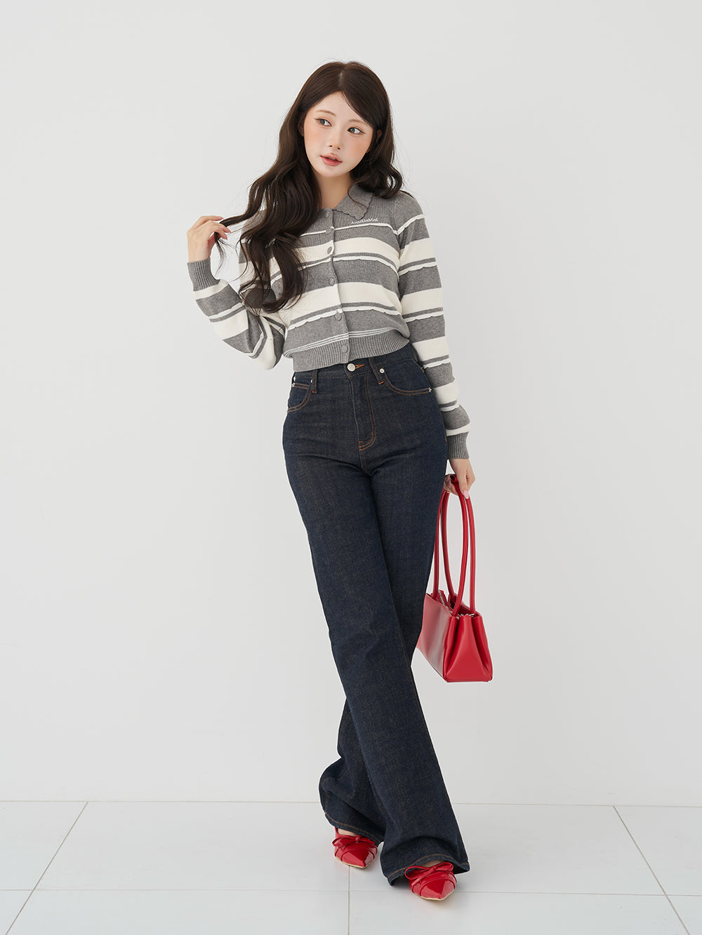 モデル：164cm（着用サイズ：FREE　着用カラー：GRY）