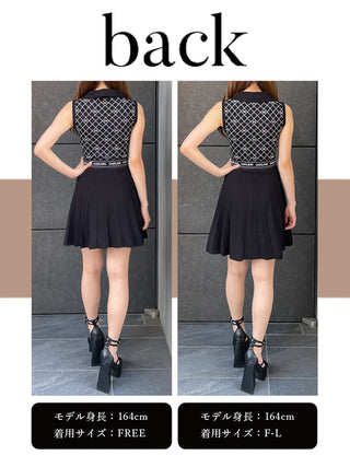 モデル：164cm（着用サイズ：FREE/F-L　着用カラー：BLK）