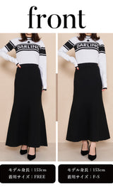 モデル：153cm（着用サイズ：F-S/FREE　着用カラー：BLK）