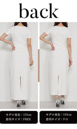 モデル：153cm（着用サイズ：F-S/FREE　着用カラー：WHT）