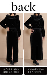 モデル：153cm（着用サイズ：F-S/FREE　着用カラー：BLK）