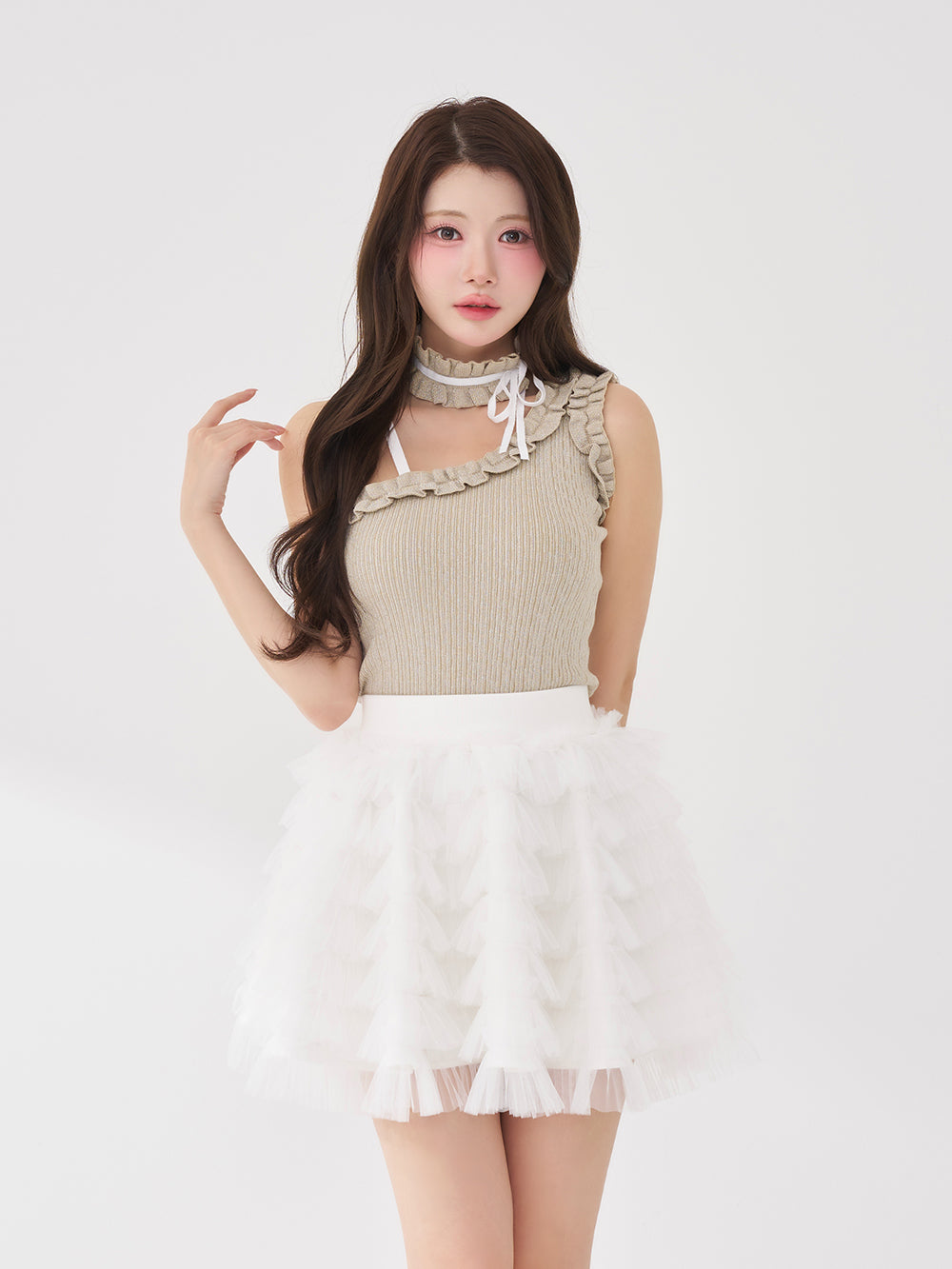 モデル：164cm（着用サイズ：FREE　着用カラー：BEG）